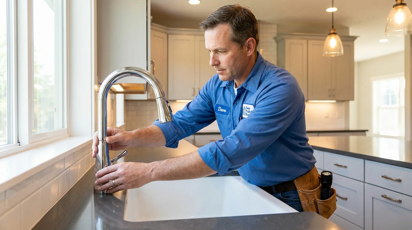 Kitchen faucet installation by Johns Plumbing LLC in Prior Lake
